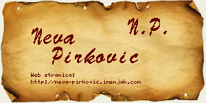 Neva Pirković vizit kartica